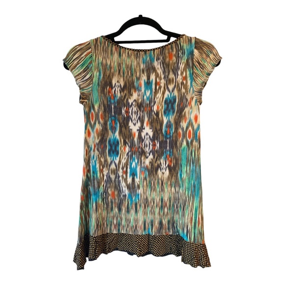 Anthropologie women’s top cap sleeves stretchy bohemian pattern size XS - Picture 1 of 6